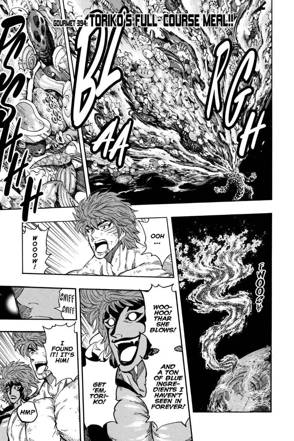 Toriko Chapter 394 page 1 - Chapter 394: Vol.43 Gourmet 394: Toriko's Full-Course Meal!!