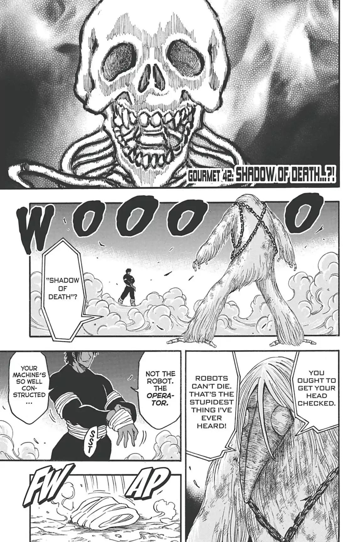 Toriko Chapter 42 page 1 - Chapter 42: Vol.5 Gourmet 42: Shadow of Death...?!