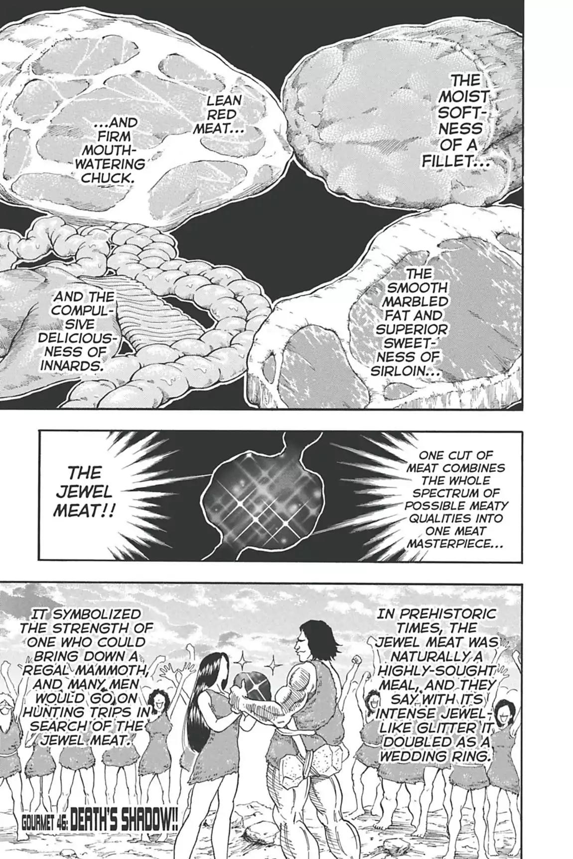 Toriko Chapter 46 page 1 - Chapter 46: Vol.6 Gourmet 46: Death's Shadow!!
