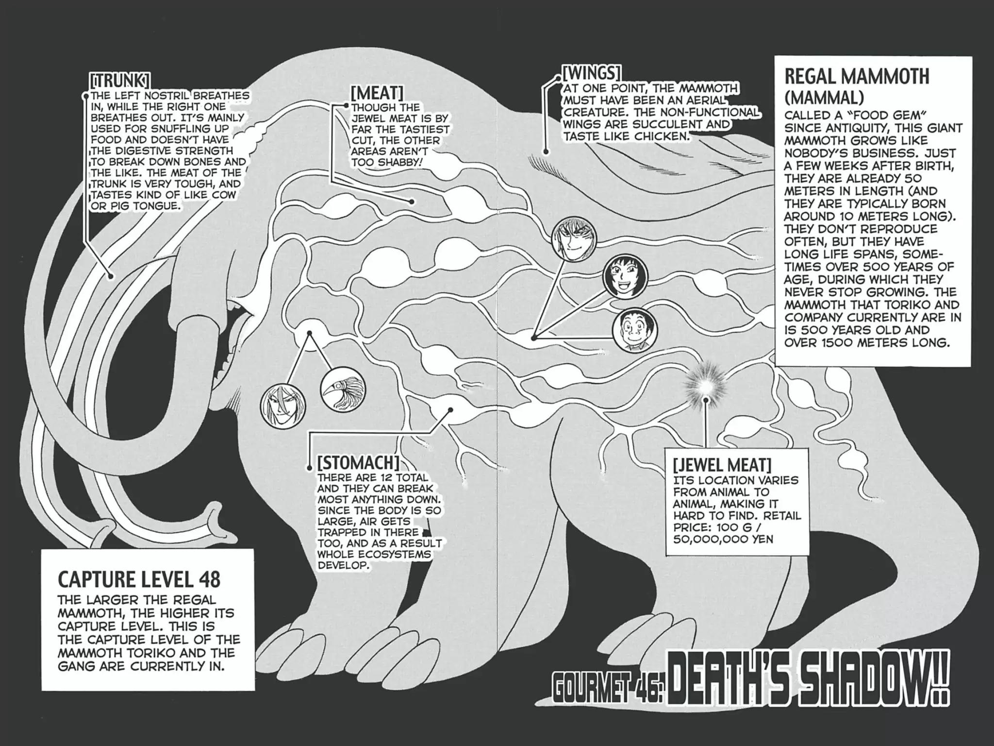 Toriko Chapter 46 page 2 - Chapter 46: Vol.6 Gourmet 46: Death's Shadow!!