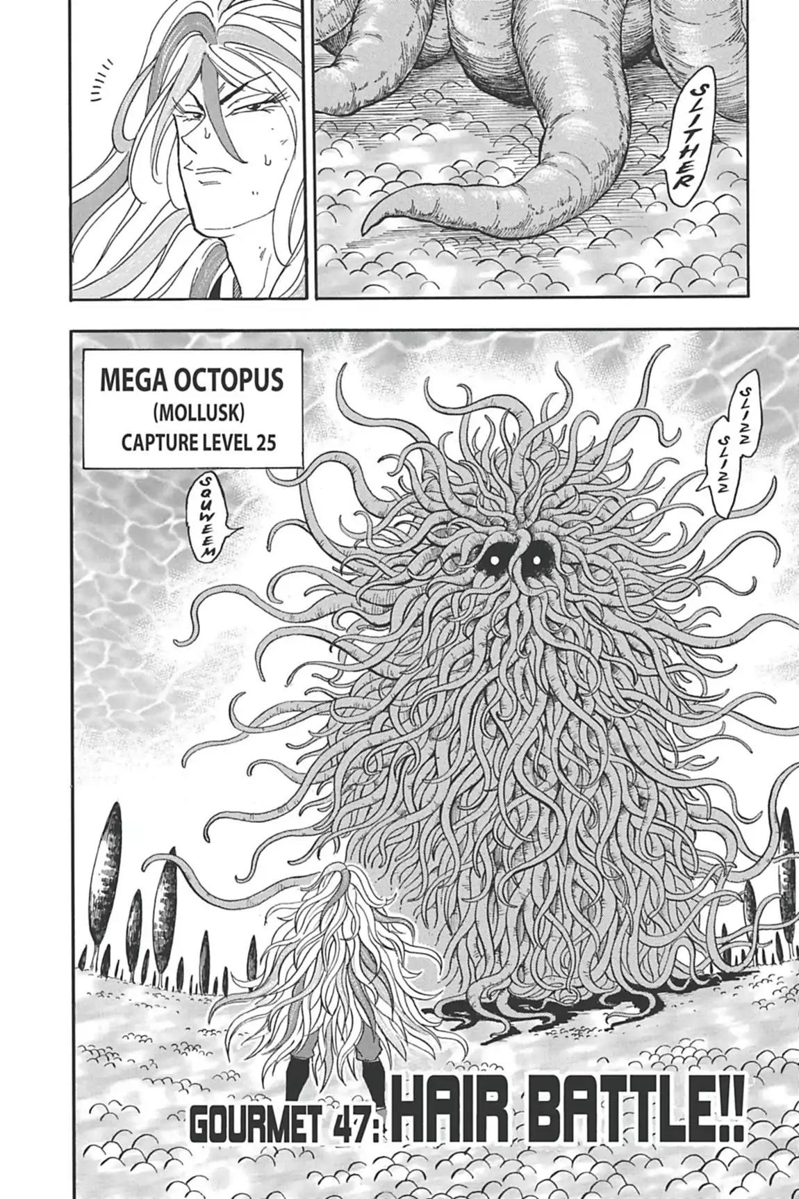 Toriko Chapter 47 page 4 - Chapter 47: Vol.6 Gourmet 47: Hair Battle!!