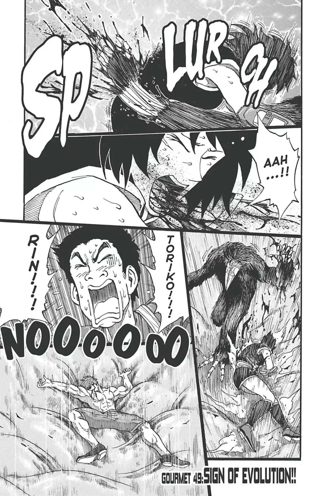 Toriko Chapter 49 page 1 - Chapter 49: Vol.6 Gourmet 49: Sign of Evolution!!