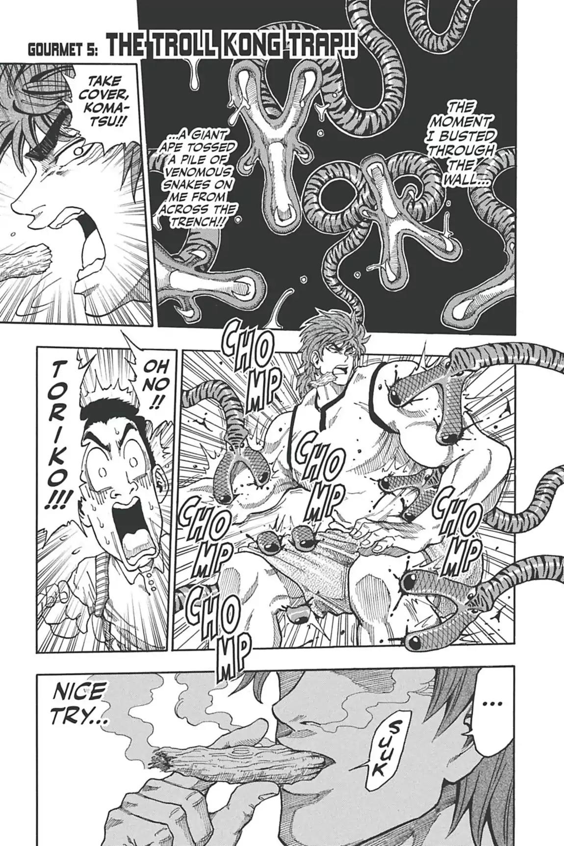Toriko Chapter 5 page 1 - Chapter 5: Vol.1 Gourmet 5: The Troll Kong Trap!!