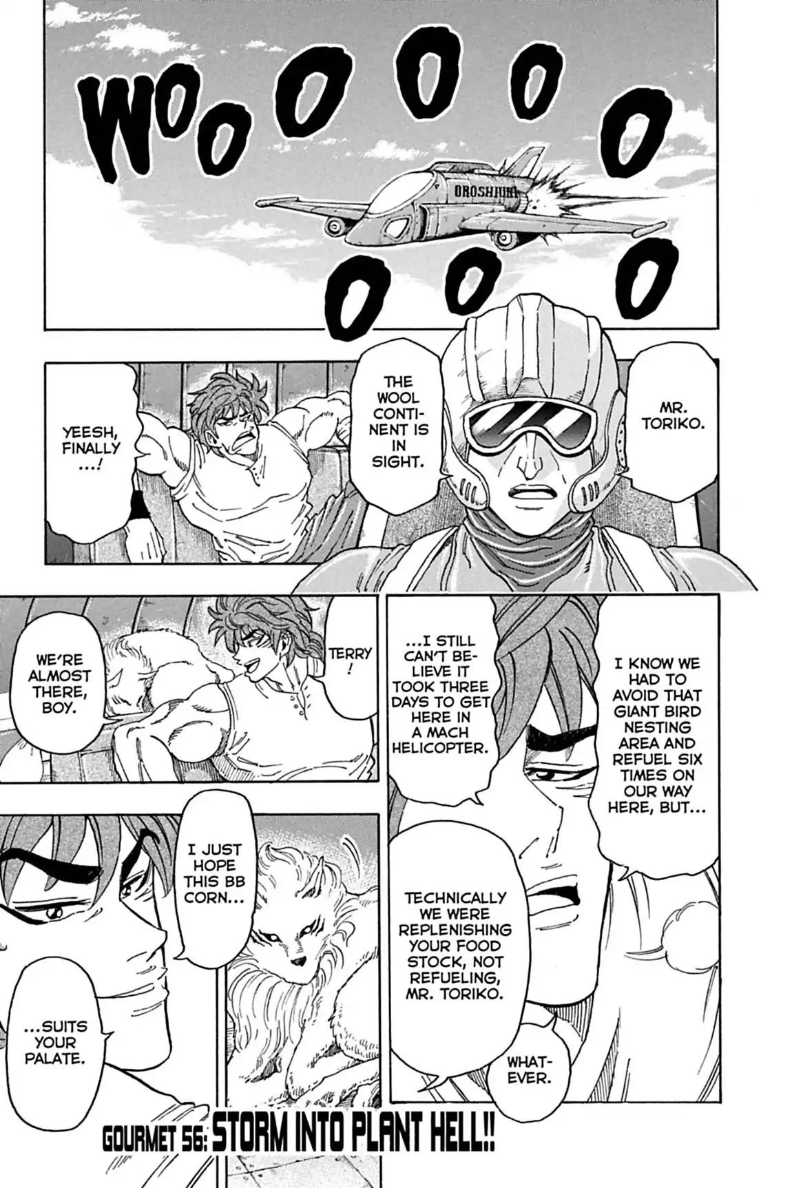 Toriko Chapter 56 page 1 - Chapter 56: Vol.7 Gourmet 56: Storm into Plant Hell!!