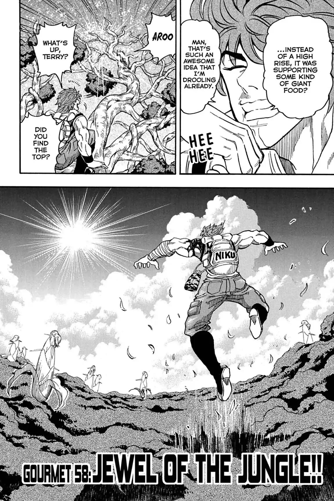 Toriko Chapter 58 page 2 - Chapter 58: Vol.7 Gourmet 58: Jewel of the Jungle!!