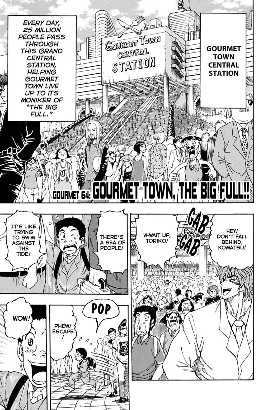 Toriko Chapter 64 page 1 - Chapter 64: Vol.8 Gourmet 64: Gourmet Town, the Big Full!!