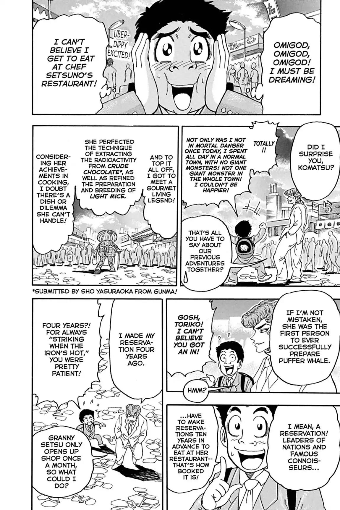 Toriko Chapter 65 page 4 - Chapter 65: Vol.8 Gourmet 65: Gourmet Living Legend Setsuno!!