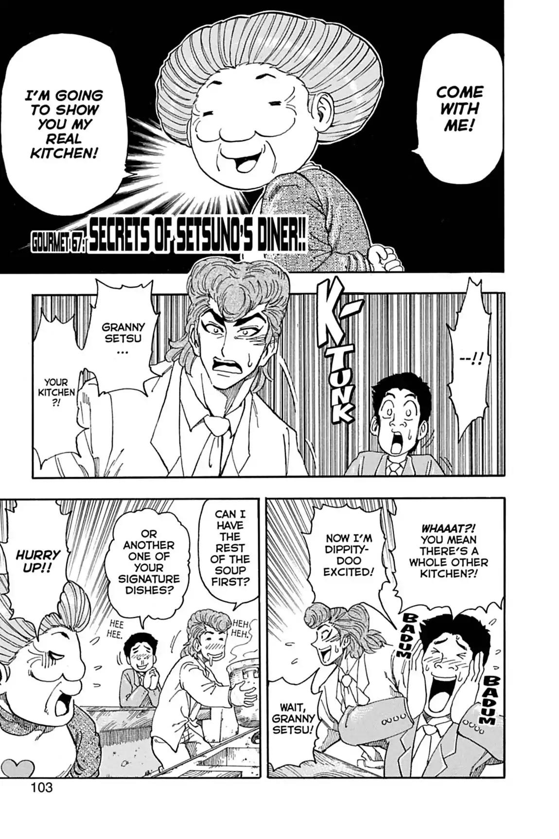 Toriko Chapter 67 page 1 - Chapter 67: Vol.8 Gourmet 67: Secrets of Setsono's Diner!!