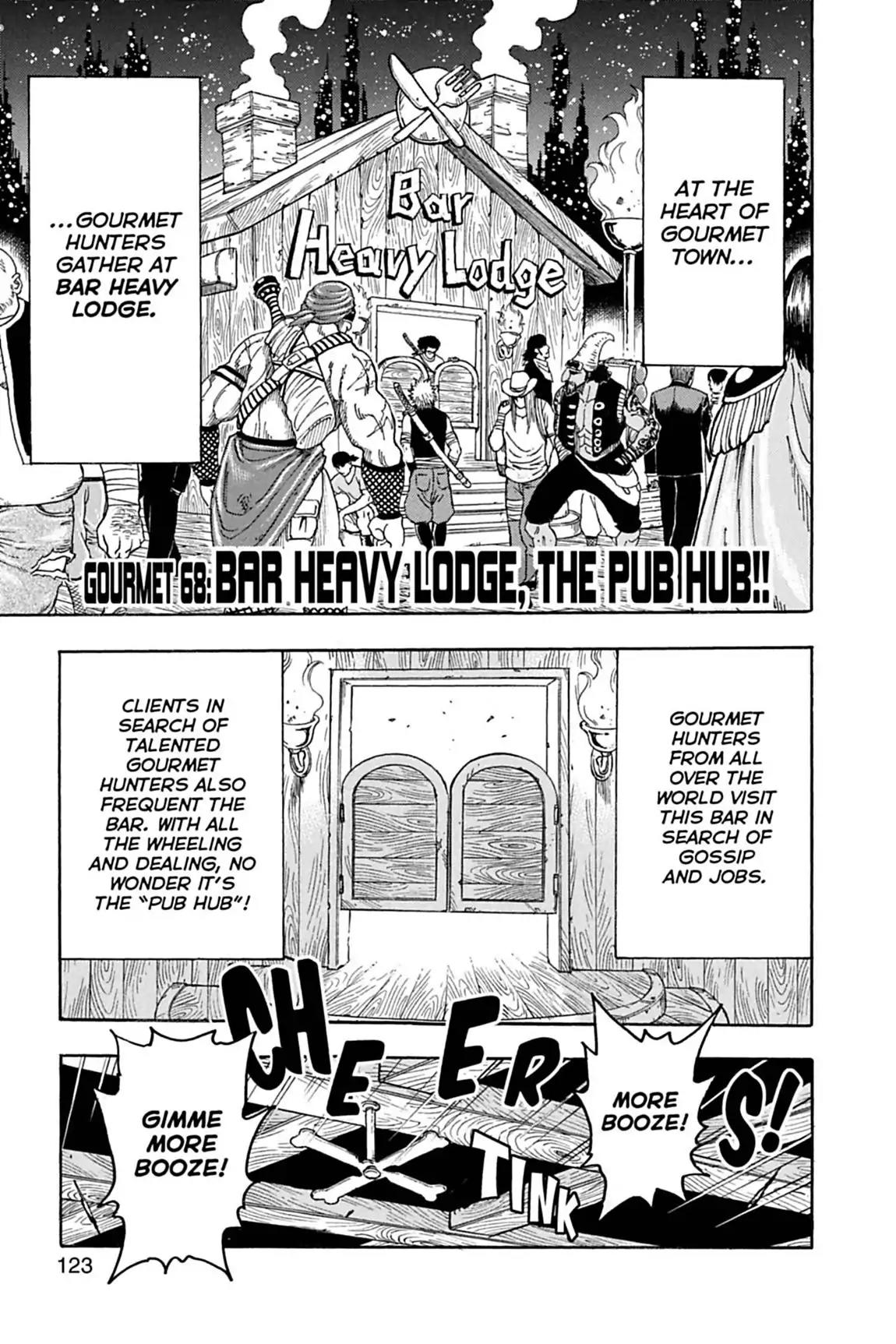 Toriko Chapter 68 page 1 - Chapter 68: Vol.8 Gourmet 68: Bar Heavy Lodge, the Pub Hub!!