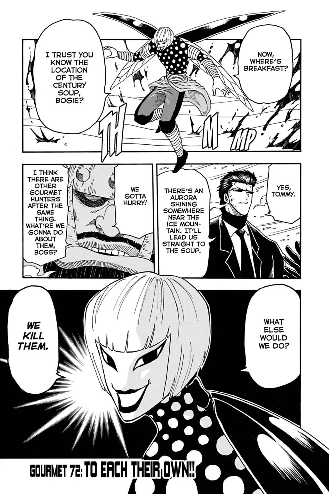 Toriko Chapter 72 page 1 - Chapter 72: Vol.9 Gourmet 72: To Each Their Own!!