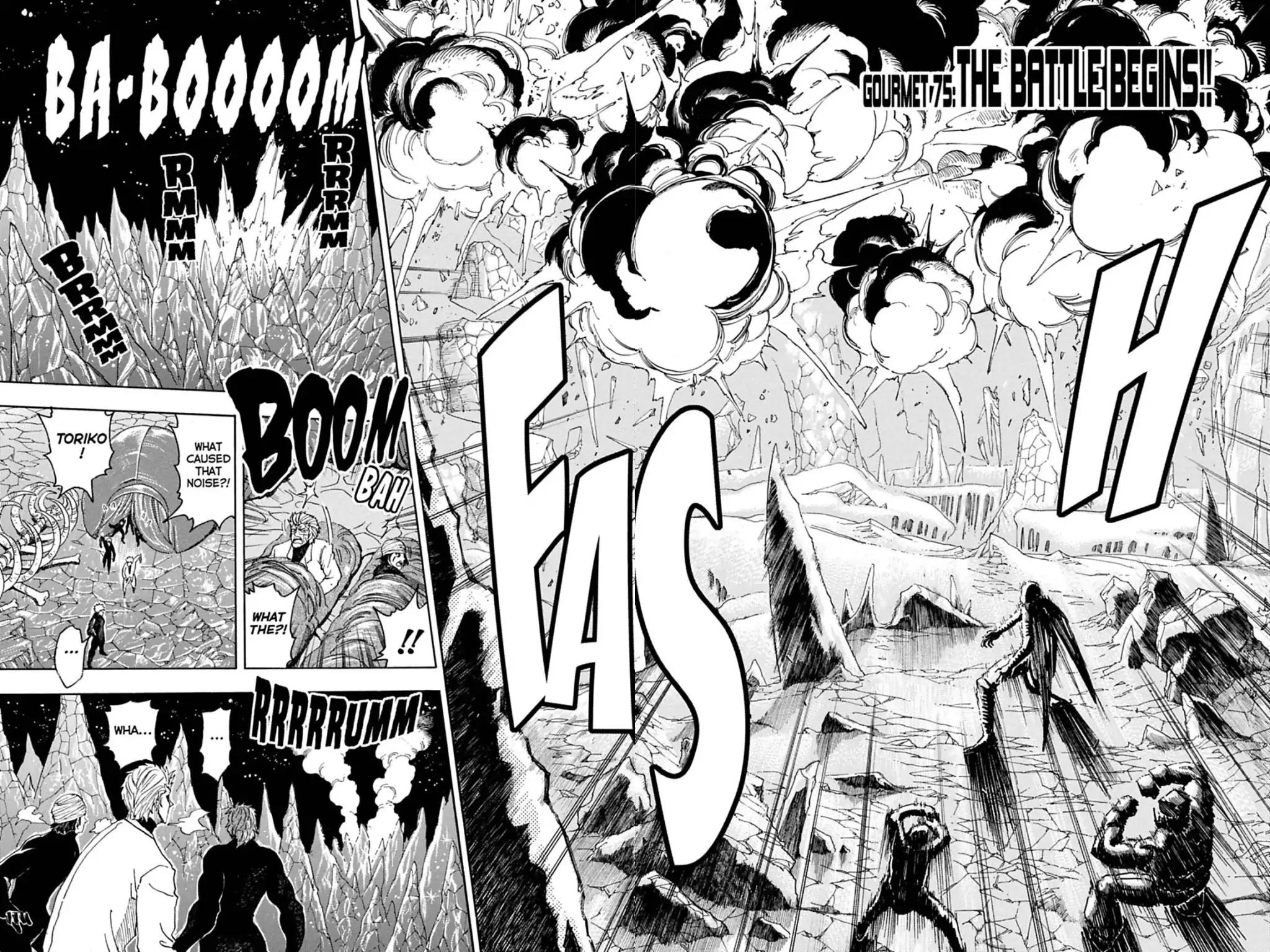 Toriko Chapter 75 page 4 - Chapter 75: Vol.9 Gourmet 75: The Battle Begins!!