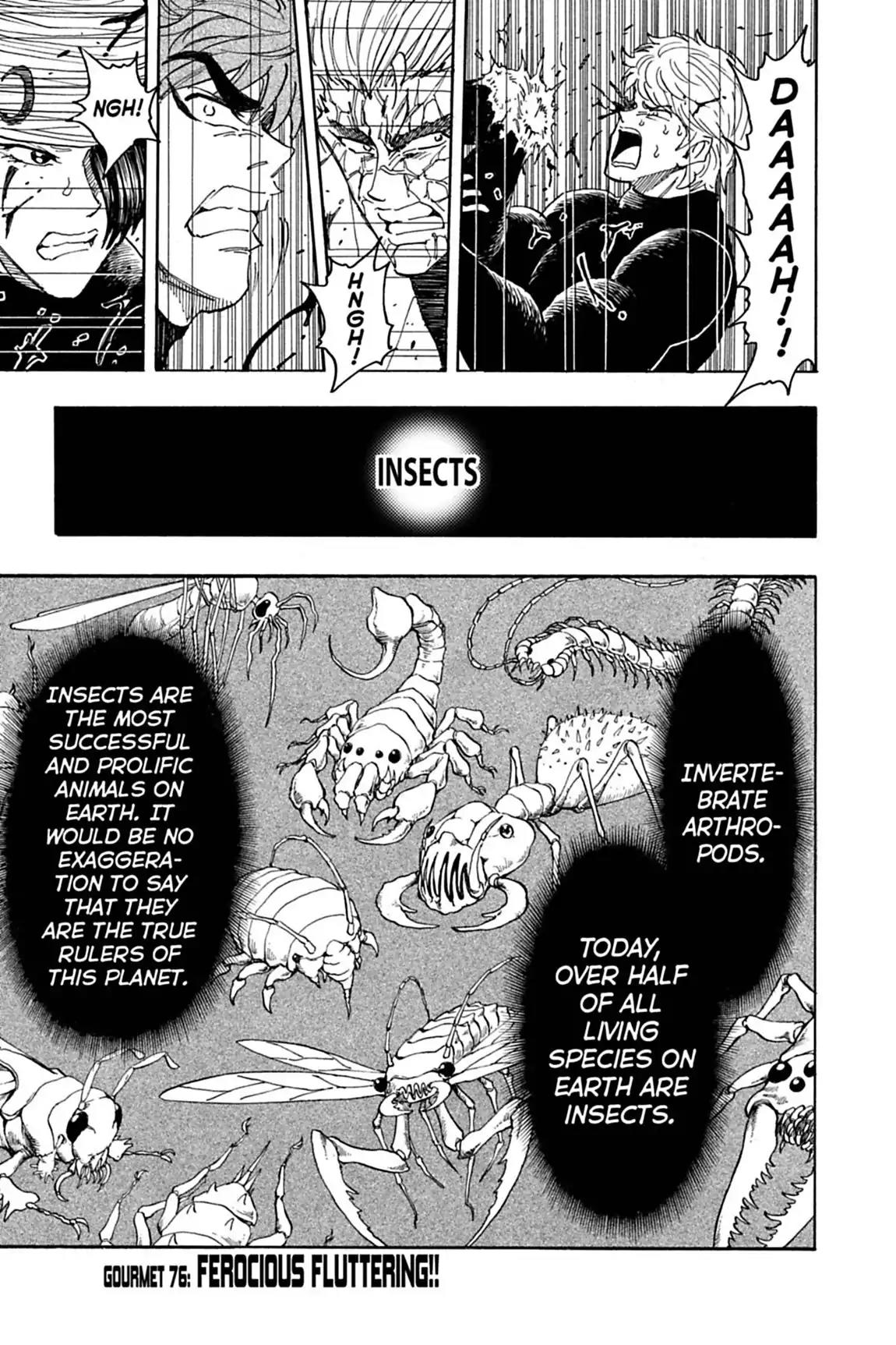 Toriko Chapter 76 page 1 - Chapter 76: Vol.9 Gourmet 76: Ferocious Fluterring!!