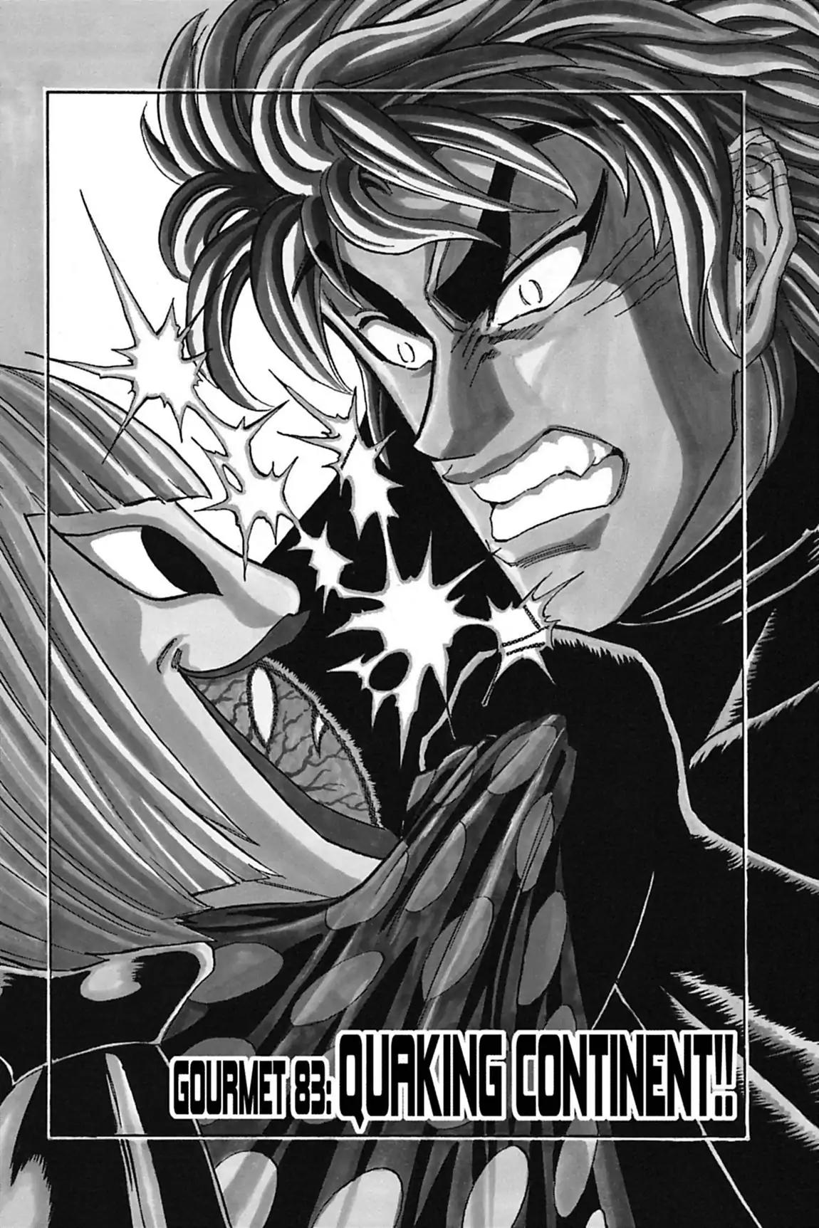 Toriko Chapter 83 page 1 - Chapter 83: Vol.10 Gourmet 83: Quaking Continent!!