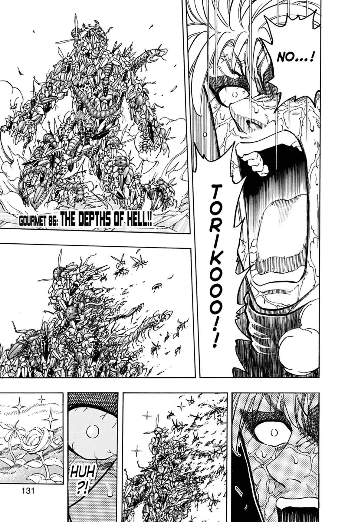 Toriko Chapter 86 page 1 - Chapter 86: Vol.10 Gourmet 86: The Depths of Hell!!
