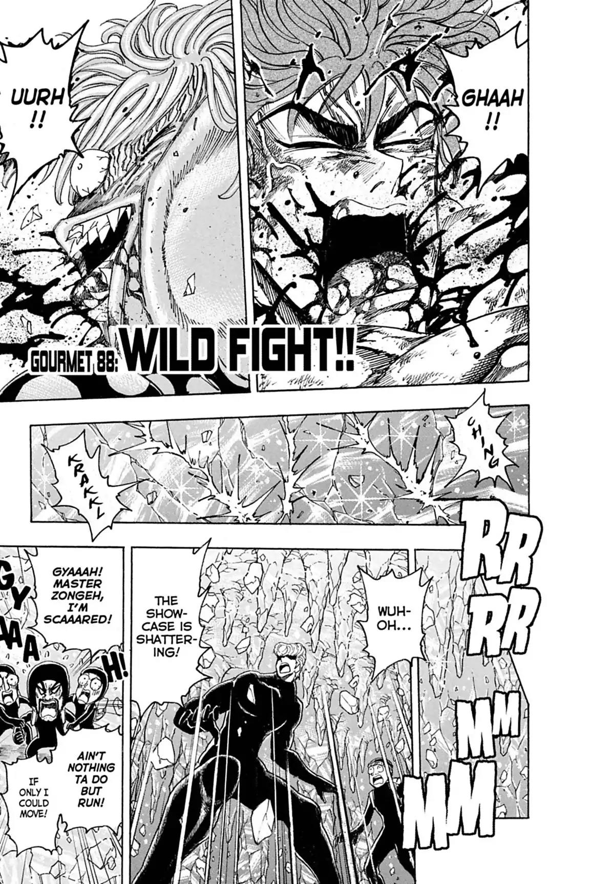 Toriko Chapter 88 page 1 - Chapter 88: Vol.10 Gourmet 88: Wild Fight!!