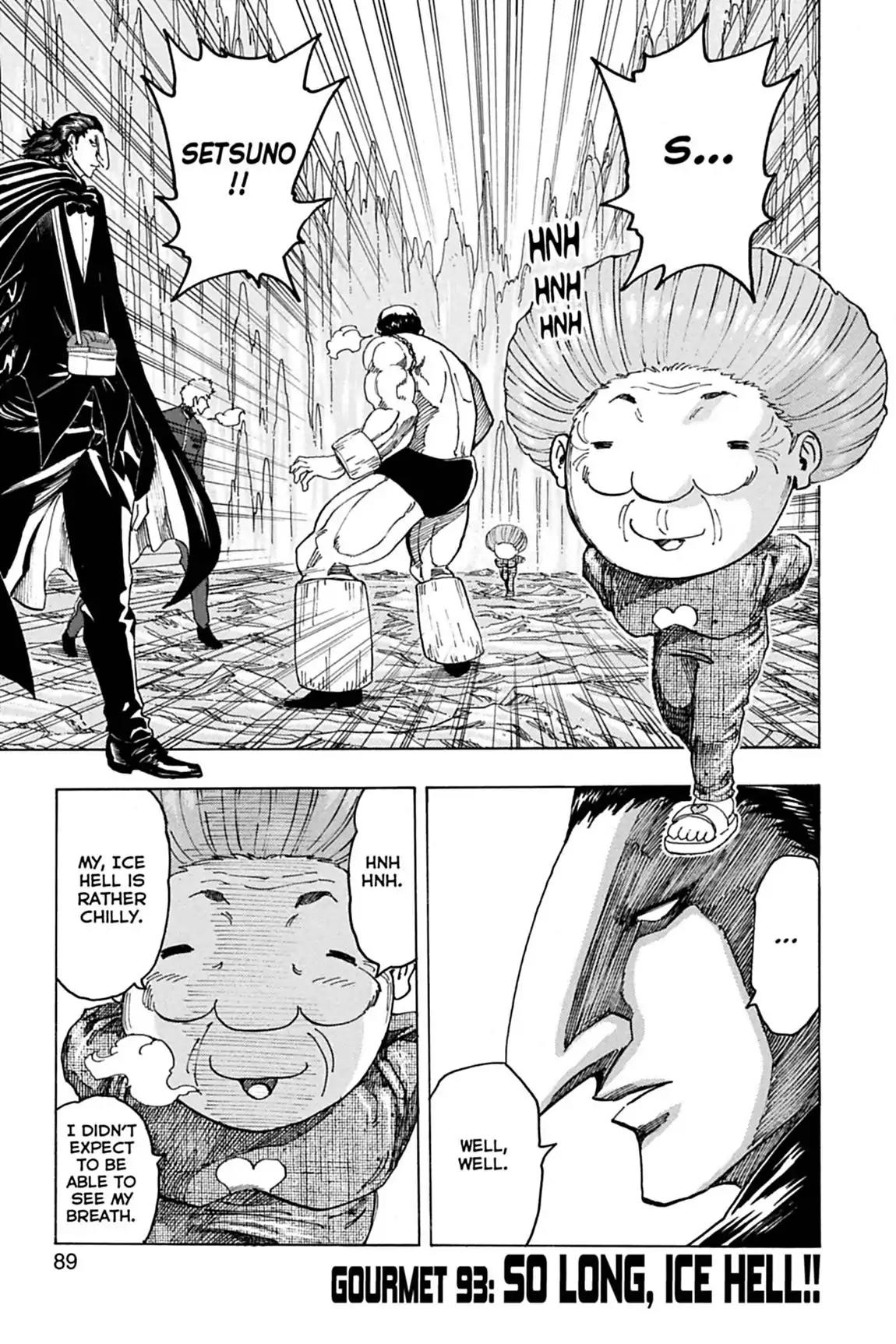Toriko Chapter 93 page 1 - Chapter 93: Vol.11 Gourmet 93: So Long, Ice Hell!!