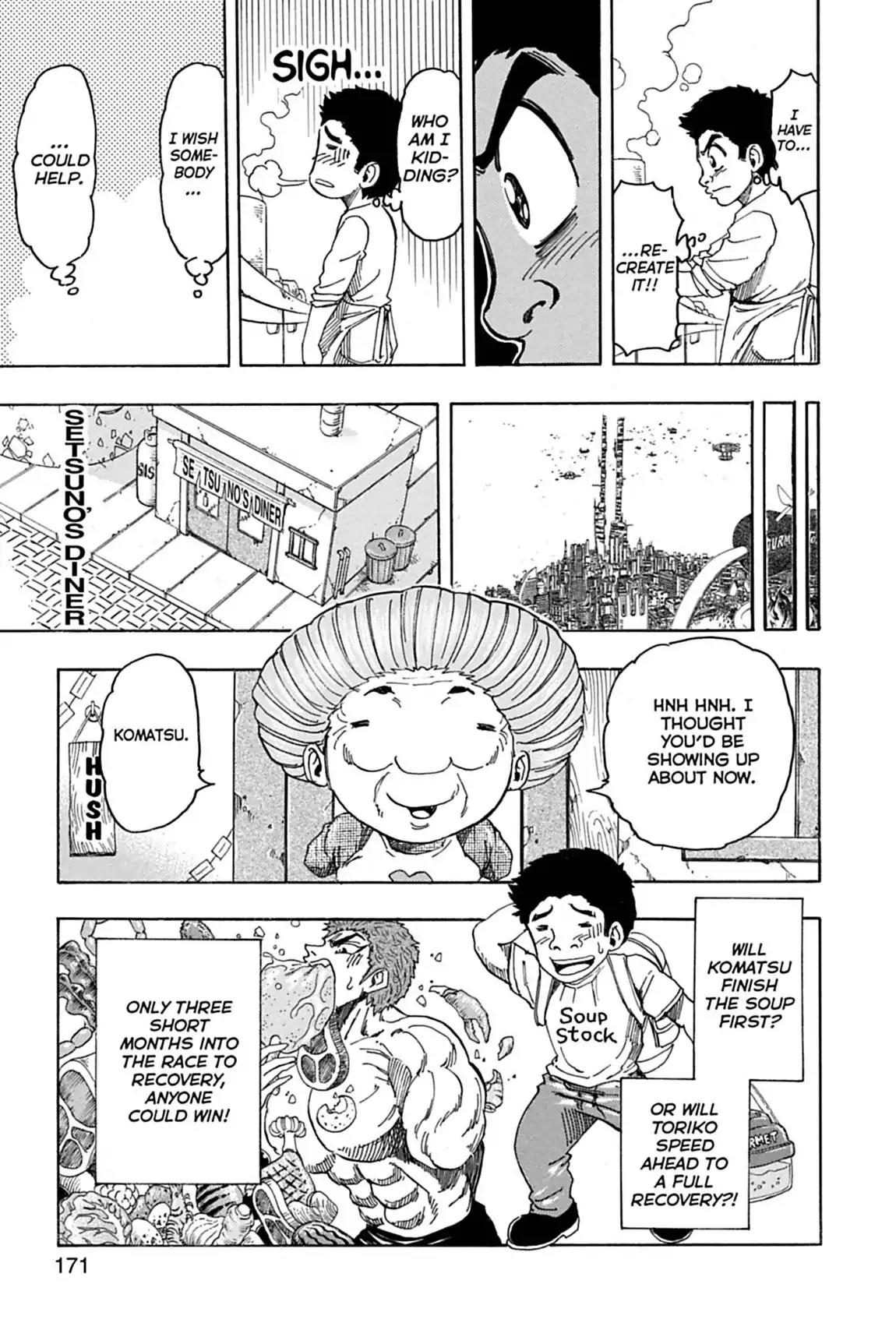Toriko Chapter 96 page 19 - Chapter 96: Vol.11 Gourmet 96: Race to Recovery!!