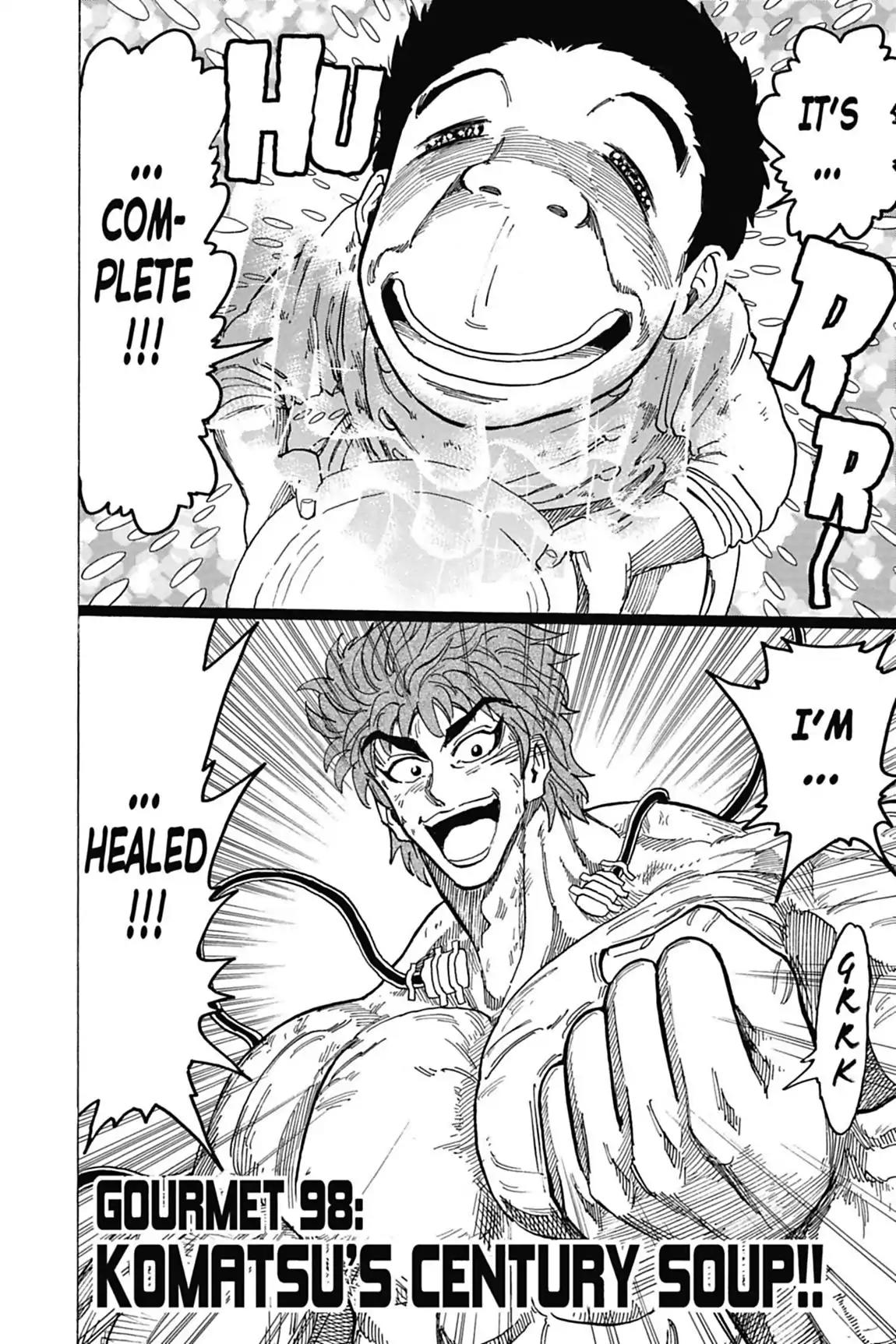 Toriko Chapter 98 page 10 - Chapter 98: Vol.12 Gourmet 98: Komatsu's Century Soup!!