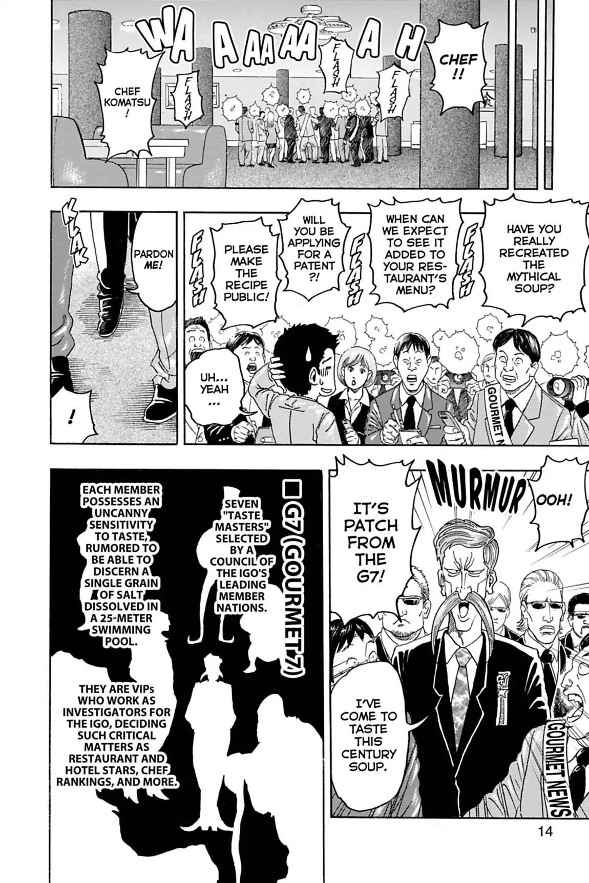 Toriko Chapter 98 page 14 - Chapter 98: Vol.12 Gourmet 98: Komatsu's Century Soup!!