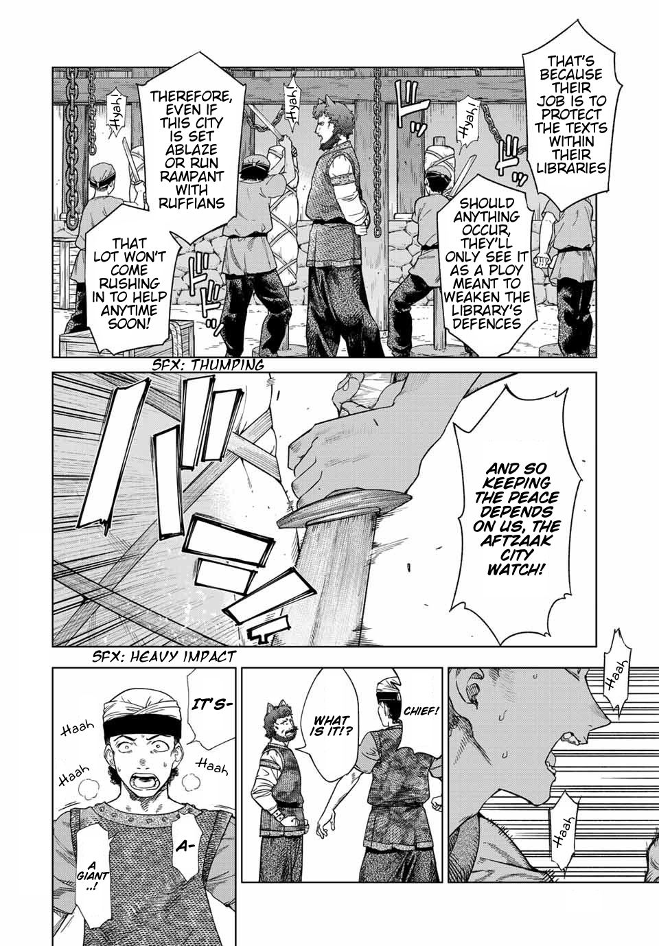 Toshokan no Daimajutsushi Chapter 36 page 3 - Chapter 36: The Protections Office Sorties