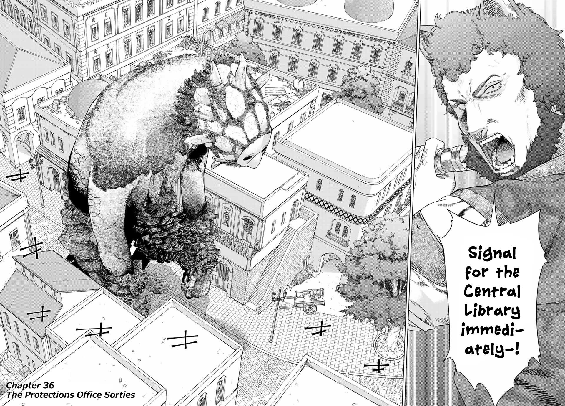 Toshokan no Daimajutsushi Chapter 36 page 5 - Chapter 36: The Protections Office Sorties