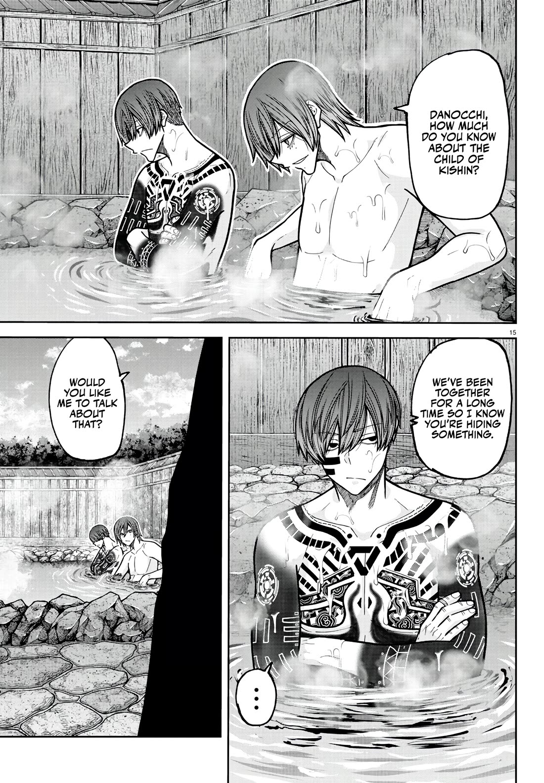 Tougen Anki Chapter 221 page 15 - Chapter 221: King of the Bathhouse