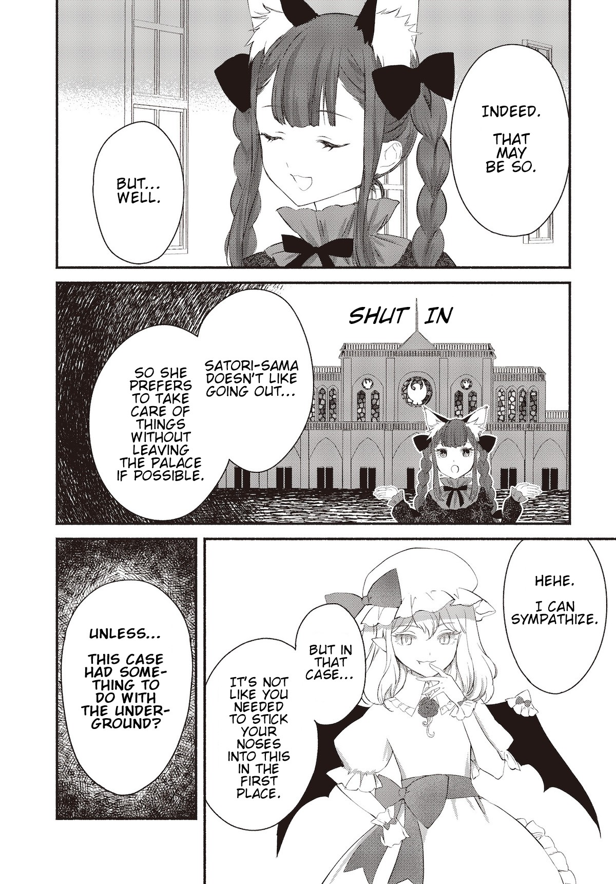 Touhou Chireikiden - Cheating Detective Satori Chapter 2 page 6 - Chapter 2: The SDM Case Goes Under the Ground (Pt. II)
