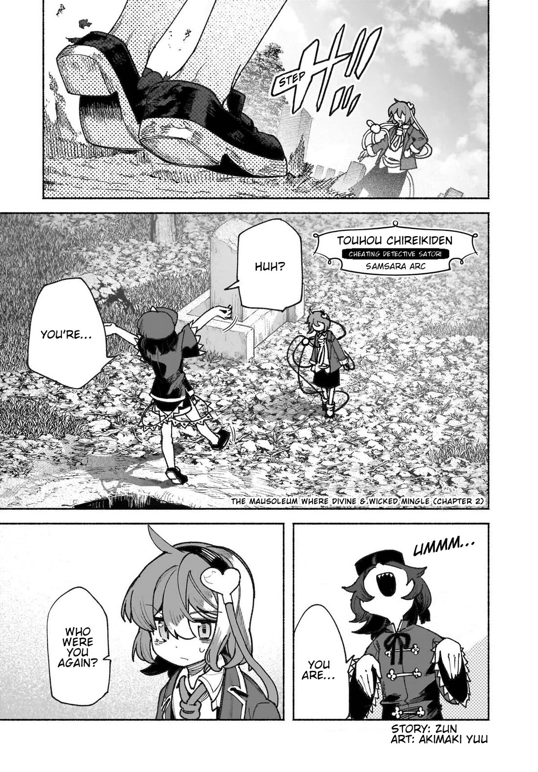 Touhou Chireikiden - Cheating Detective Satori Chapter 46 page 3 - Chapter 46: The Mausoleum Where Divine & Wicked Mingle (Pt. II)