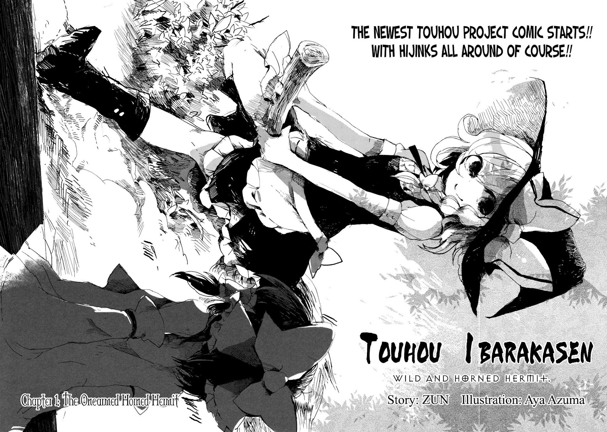 Touhou Ibarakasen - Wild and Horned Hermit Chapter 1 page 2 - Chapter 1: The One-Armed Horned Hermit