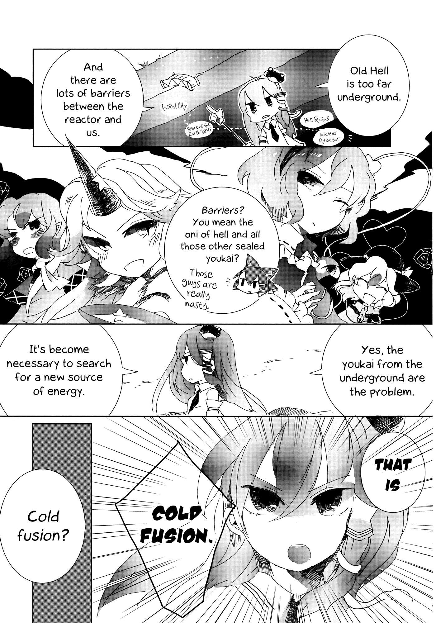 Touhou Ibarakasen - Wild and Horned Hermit Chapter 2 page 10 - Chapter 2: The Intentionally Abandoned Technology and Hell