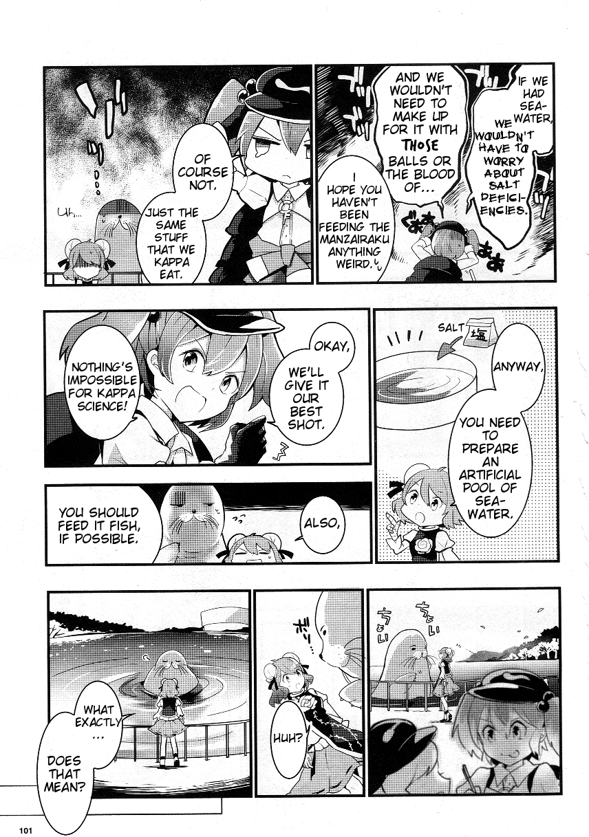 Touhou Ibarakasen - Wild and Horned Hermit Chapter 22 page 23 - Chapter 22: The Fishy Manzairaku