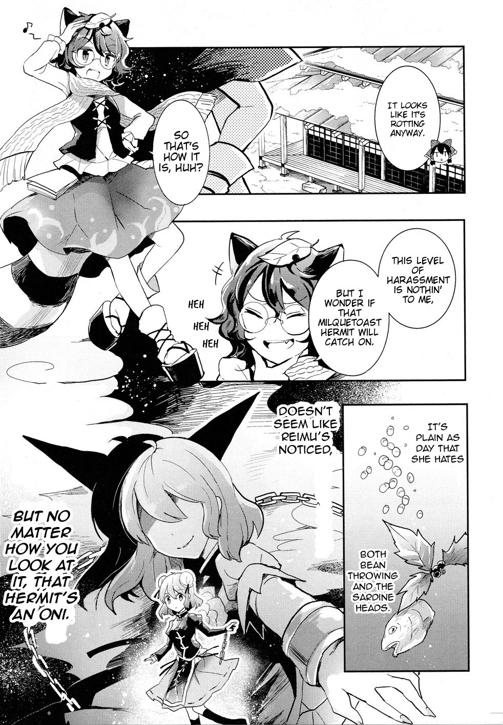 Touhou Ibarakasen - Wild and Horned Hermit Chapter 32 page 13 - Chapter 32: The Secret Pompoko Battle for the King of the Hill