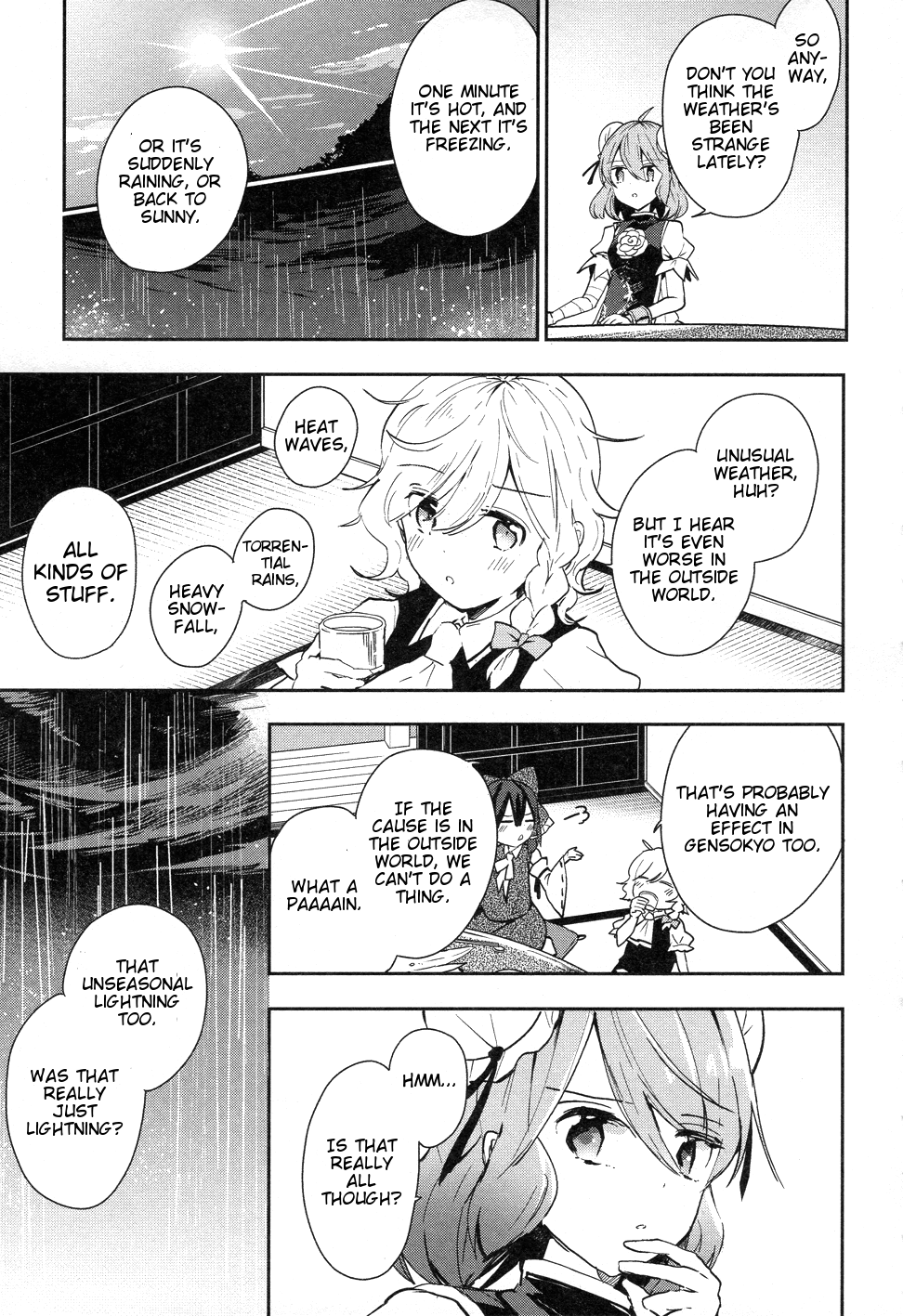 Touhou Ibarakasen - Wild and Horned Hermit Chapter 40 page 11 - Chapter 40: The Strange Weather Gnawing at Gensokyo