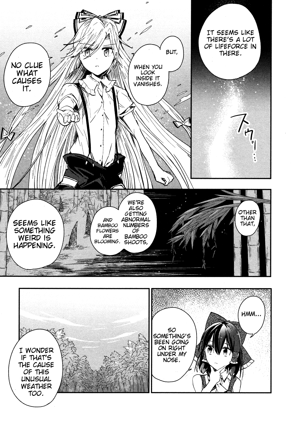 Touhou Ibarakasen - Wild and Horned Hermit Chapter 40 page 27 - Chapter 40: The Strange Weather Gnawing at Gensokyo