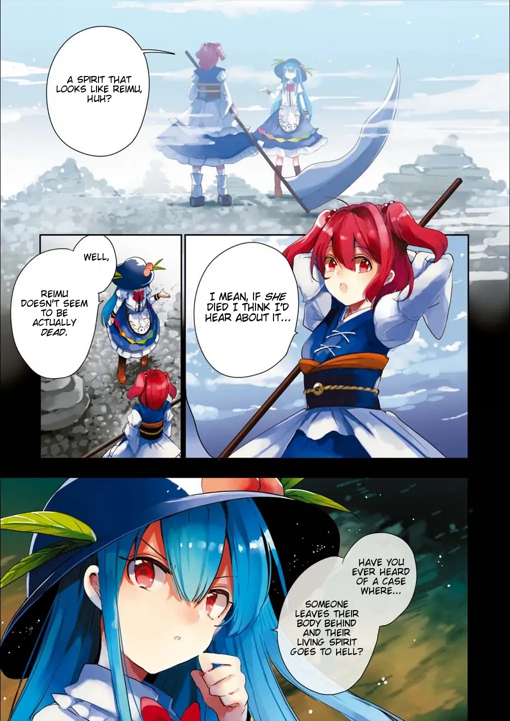 Touhou Ibarakasen - Wild and Horned Hermit Chapter 48 page 1 - Chapter 48: Not Stopping to Ask for Direction in the Land of Darkness