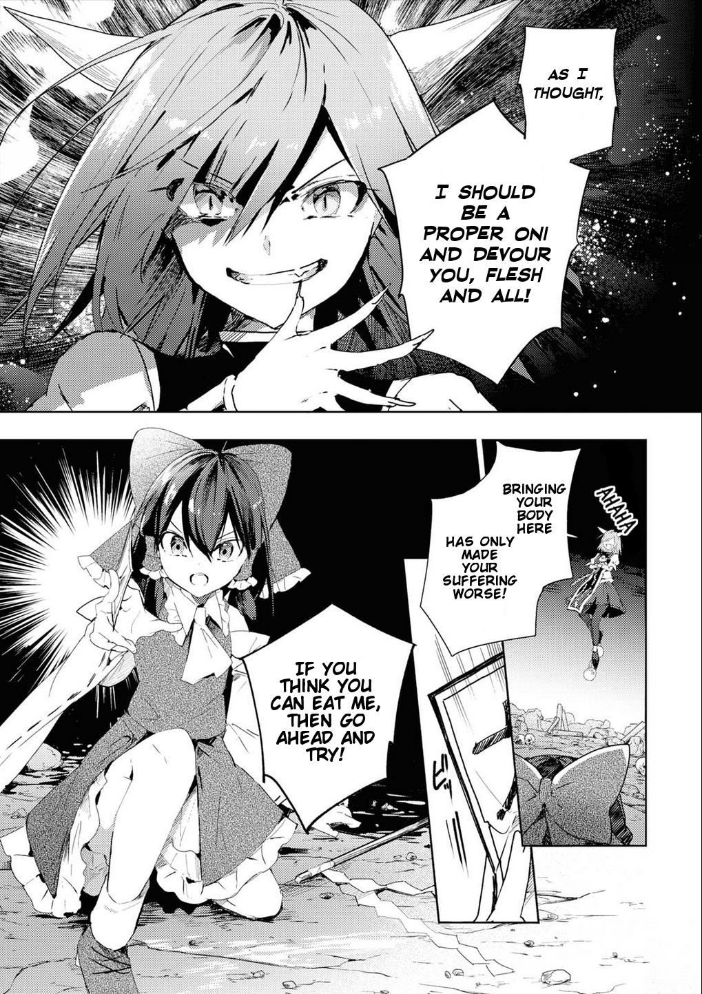Touhou Ibarakasen - Wild and Horned Hermit Chapter 49 page 19 - Chapter 49: The Inhuman Talent Embracing Wickedness (Part 1)