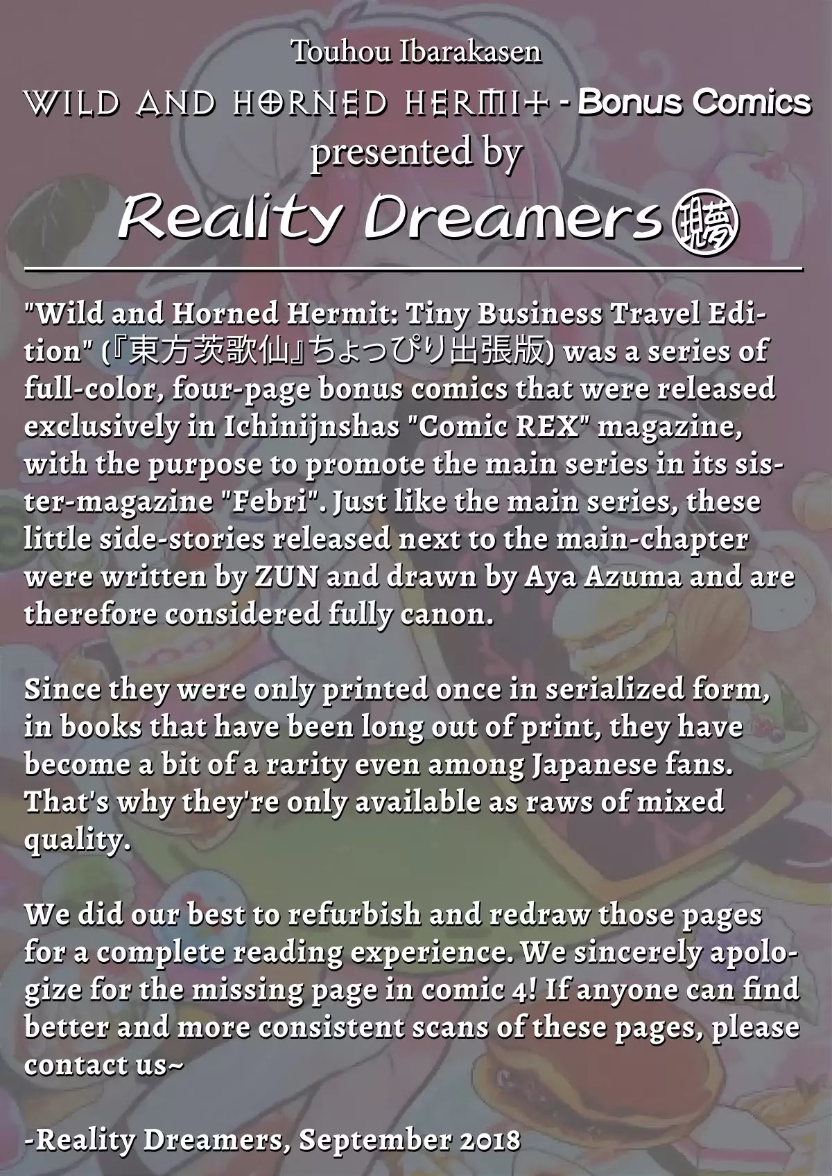Touhou Ibarakasen - Wild and Horned Hermit Chapter 6.1 page 5 - Chapter 6.1: Tiny Business Travel Edition 1