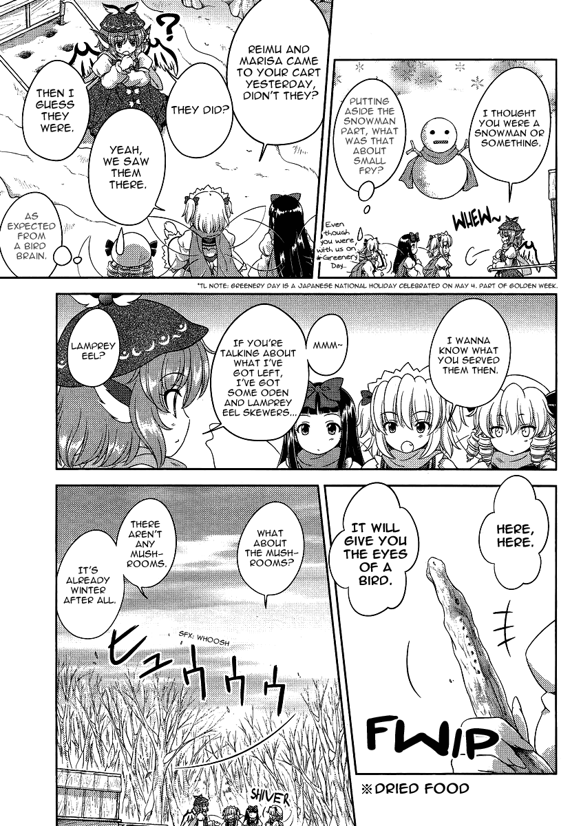 Touhou Sangetsusei: Oriental Sacred Place Chapter 13 page 13 - Chapter 13: Until A Sparrow is 100