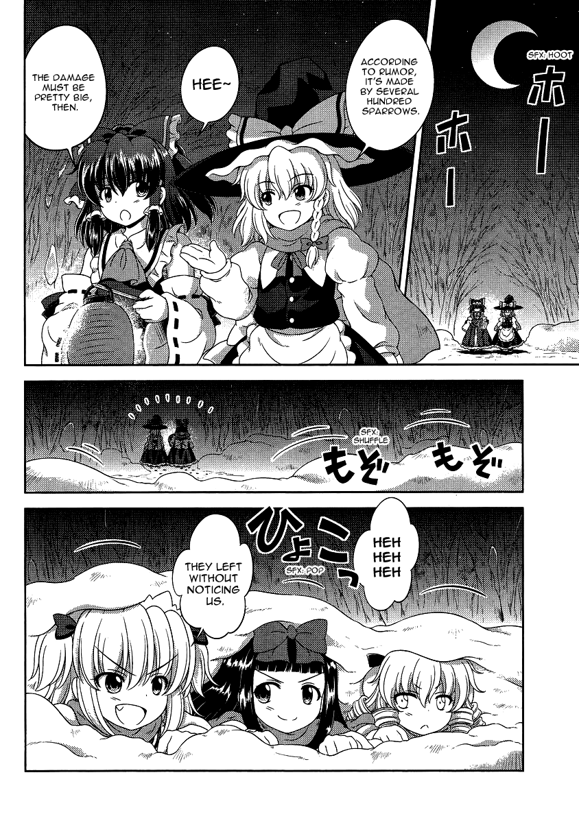 Touhou Sangetsusei: Oriental Sacred Place Chapter 13 page 6 - Chapter 13: Until A Sparrow is 100