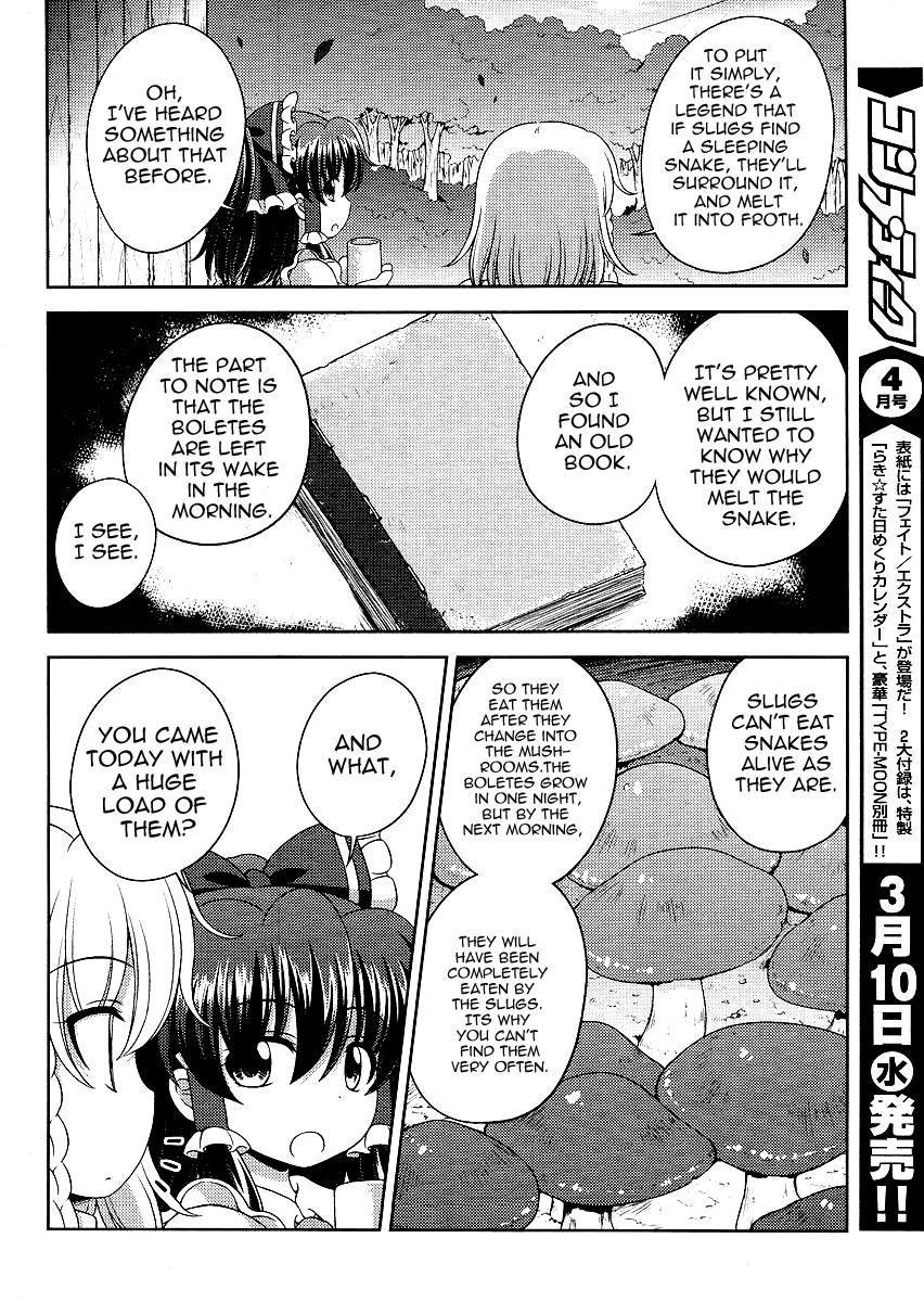 Touhou Sangetsusei: Oriental Sacred Place Chapter 8 page 14 - Chapter 8: The Boletes and the Slug (Part 2)