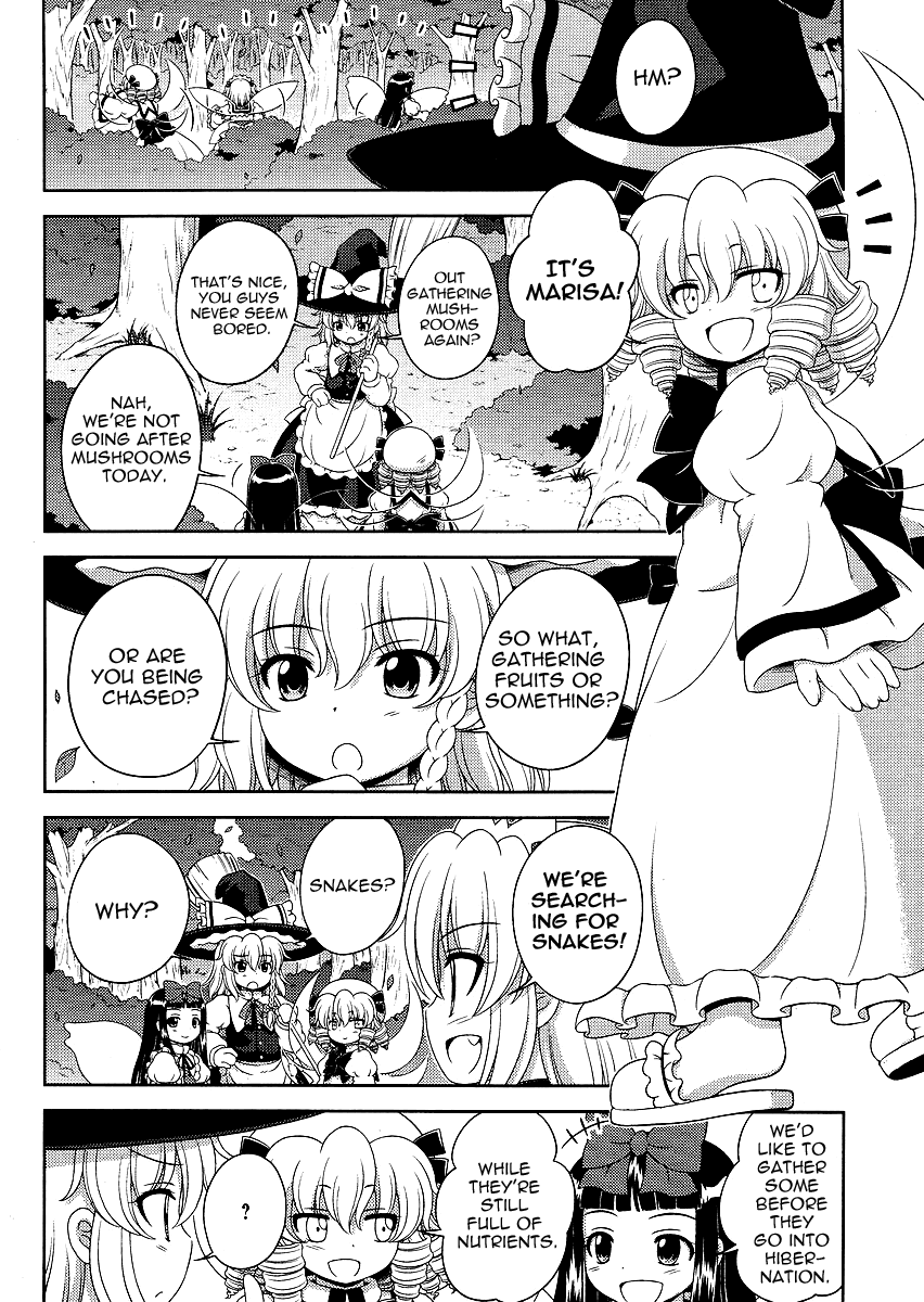 Touhou Sangetsusei: Oriental Sacred Place Chapter 8 page 16 - Chapter 8: The Boletes and the Slug (Part 2)