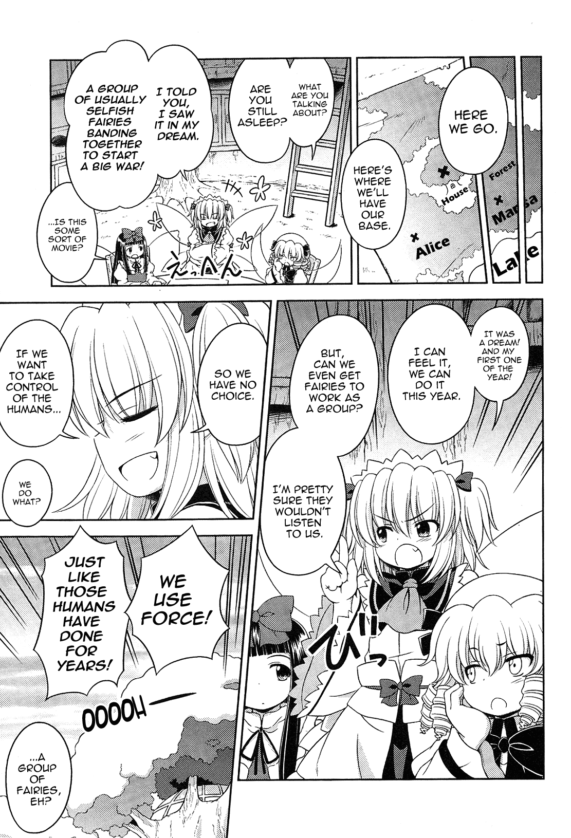 Touhou Sangetsusei: Strange and Bright Nature Deity Chapter 16.1 page 7 - Chapter 16.1: The Great Fairy War