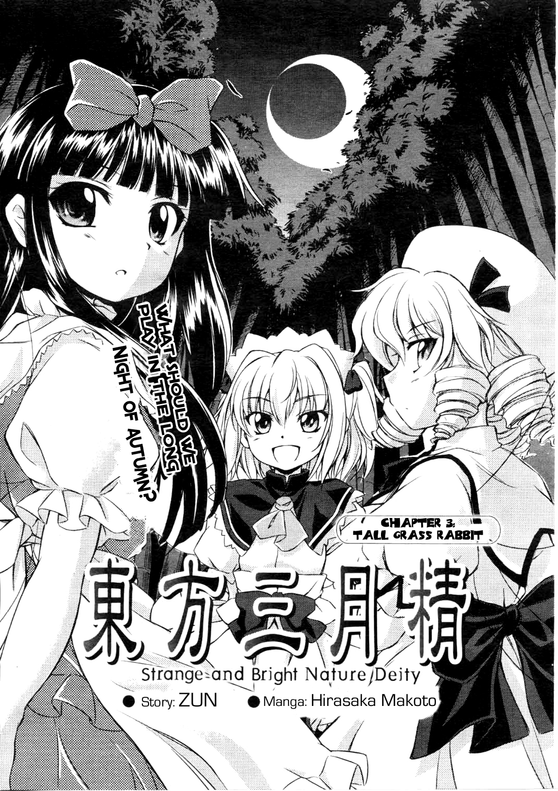 Touhou Sangetsusei: Strange and Bright Nature Deity Chapter 3 page 1 - Chapter 3: Tall Grass Rabbit
