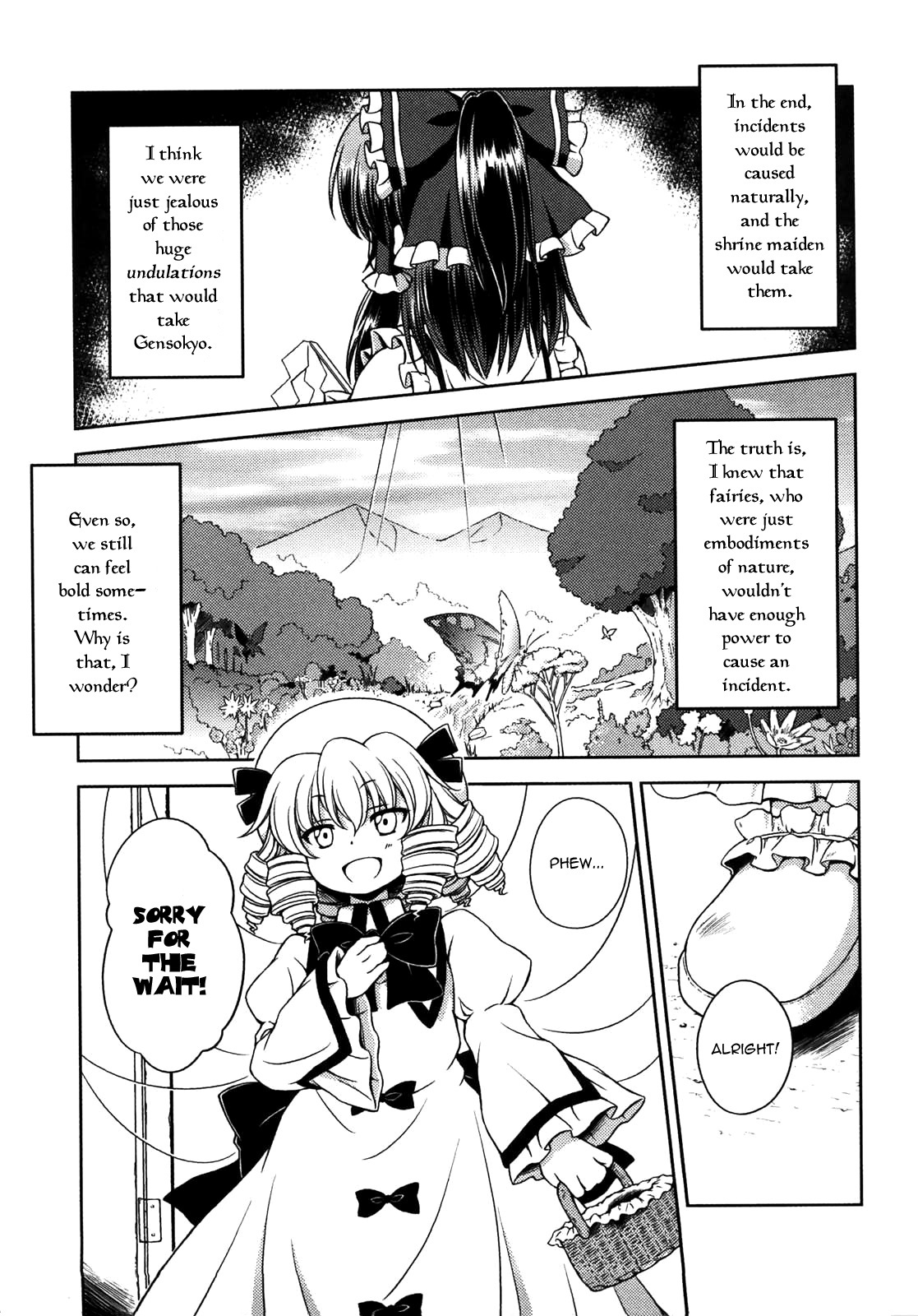 Touhou Sangetsusei: Strange and Bright Nature Deity Chapter 8.5 page 14 - Chapter 8.5: Make it Three Drinks