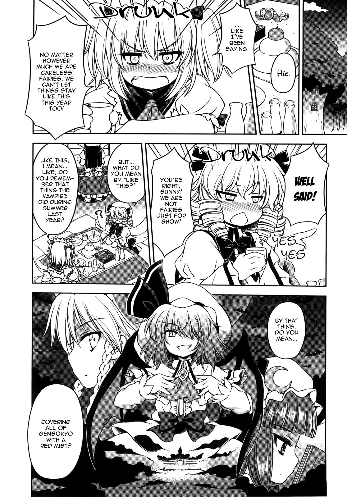 Touhou Sangetsusei: Strange and Bright Nature Deity Chapter 8.5 page 3 - Chapter 8.5: Make it Three Drinks