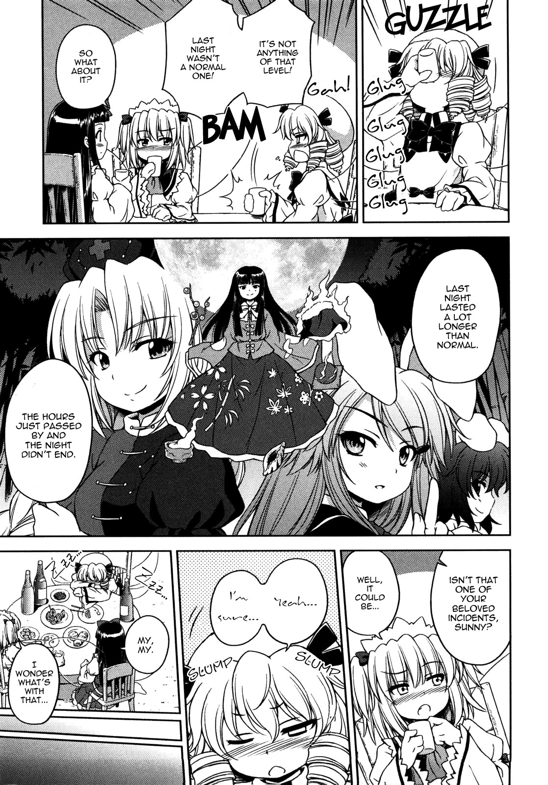 Touhou Sangetsusei: Strange and Bright Nature Deity Chapter 8.5 page 8 - Chapter 8.5: Make it Three Drinks