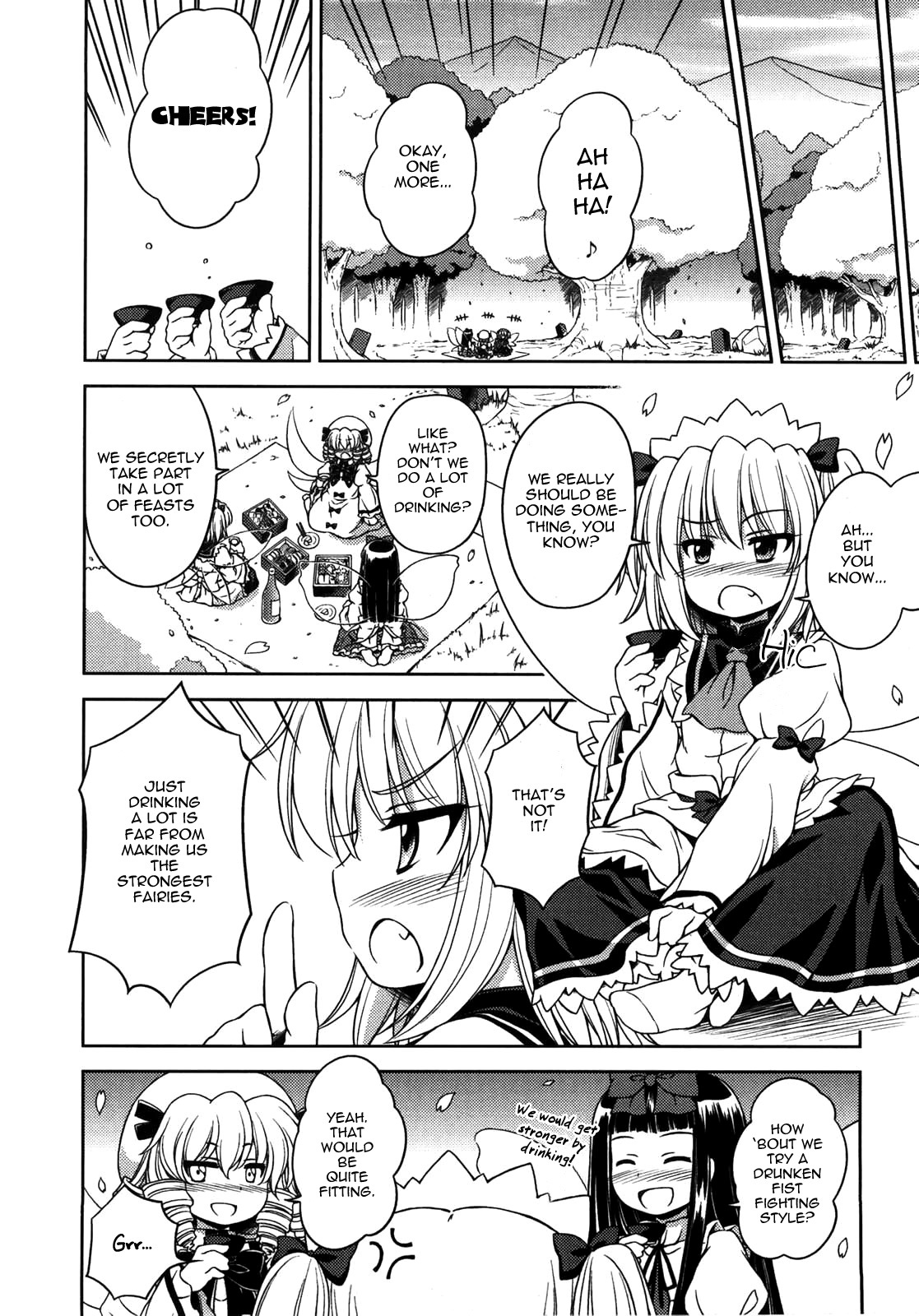 Touhou Sangetsusei: Strange and Bright Nature Deity Chapter 8.5 page 9 - Chapter 8.5: Make it Three Drinks