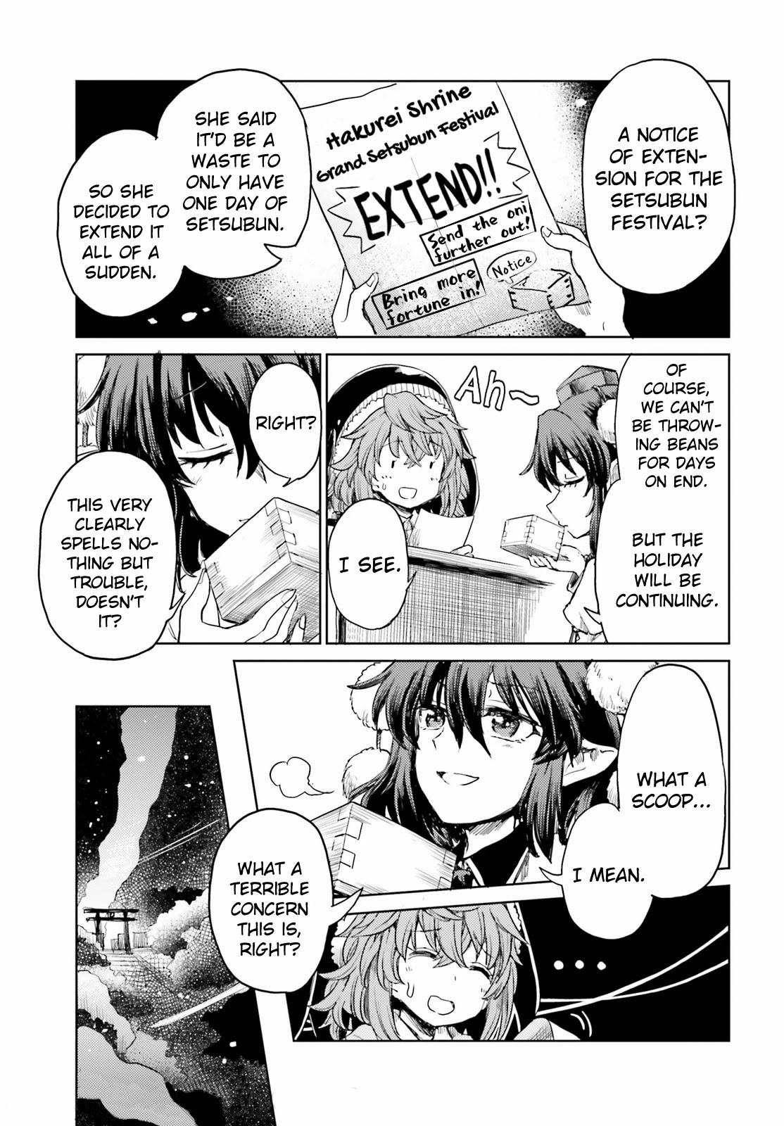 Touhou Suichouka ~ Lotus Eater-tachi no Suisei Chapter 27 page 19 - Chapter 27: Like an Oni Caught in a Showe of Beans - Part 1