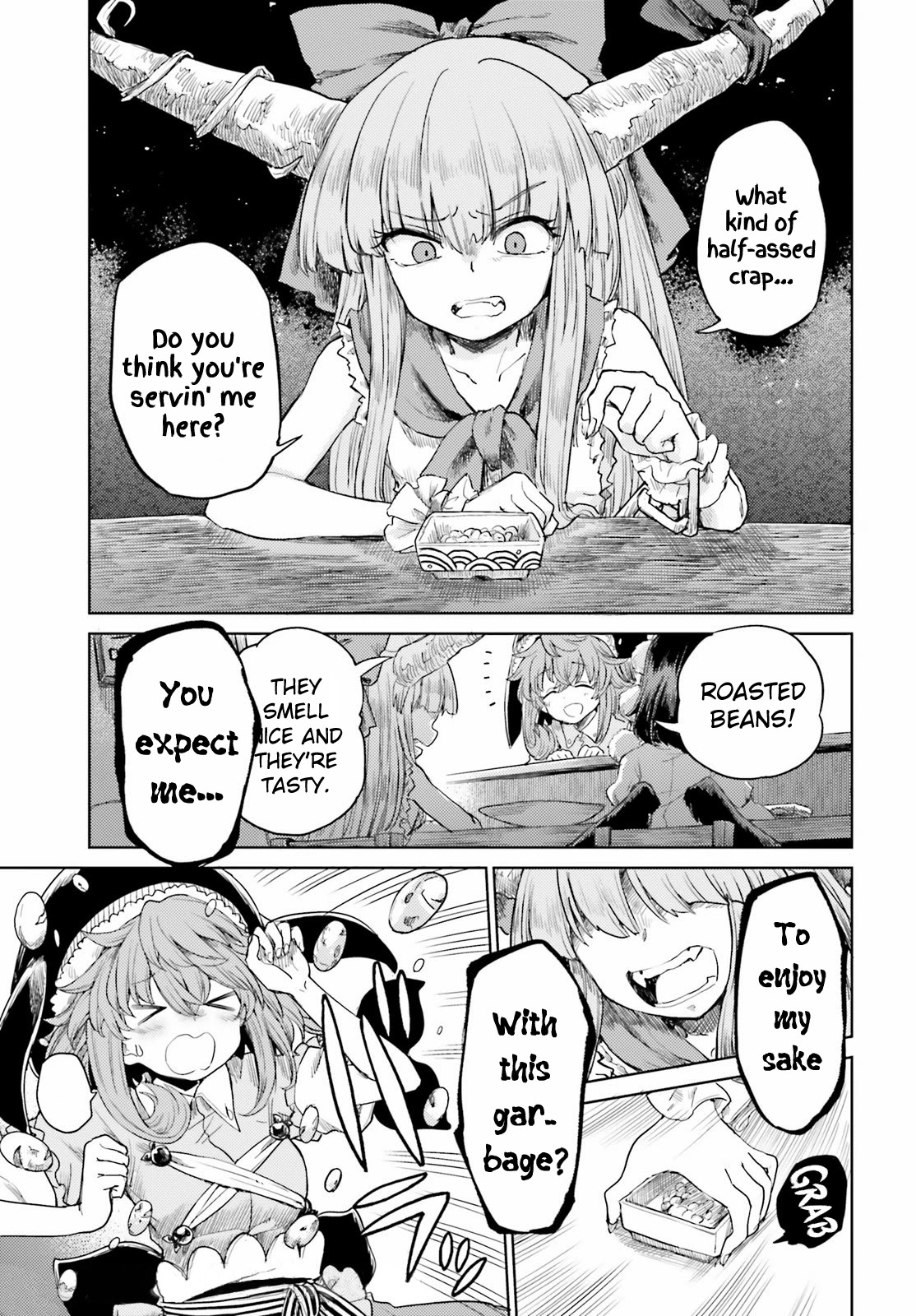 Touhou Suichouka ~ Lotus Eater-tachi no Suisei Chapter 27 page 7 - Chapter 27: Like an Oni Caught in a Showe of Beans - Part 1