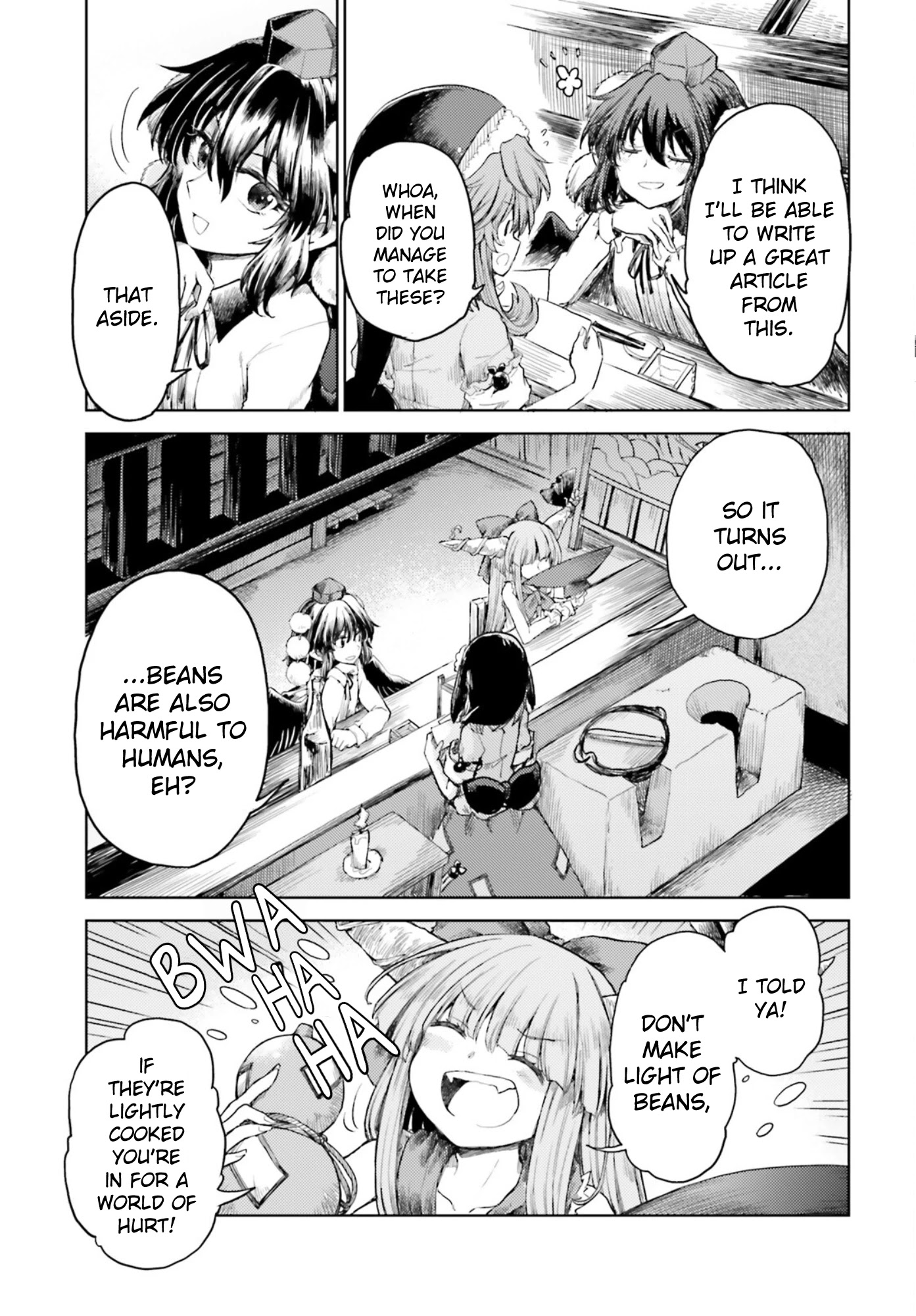 Touhou Suichouka ~ Lotus Eater-tachi no Suisei Chapter 28 page 21 - Chapter 28: Like an Oni Caught in a Shower of Beans - Part 2